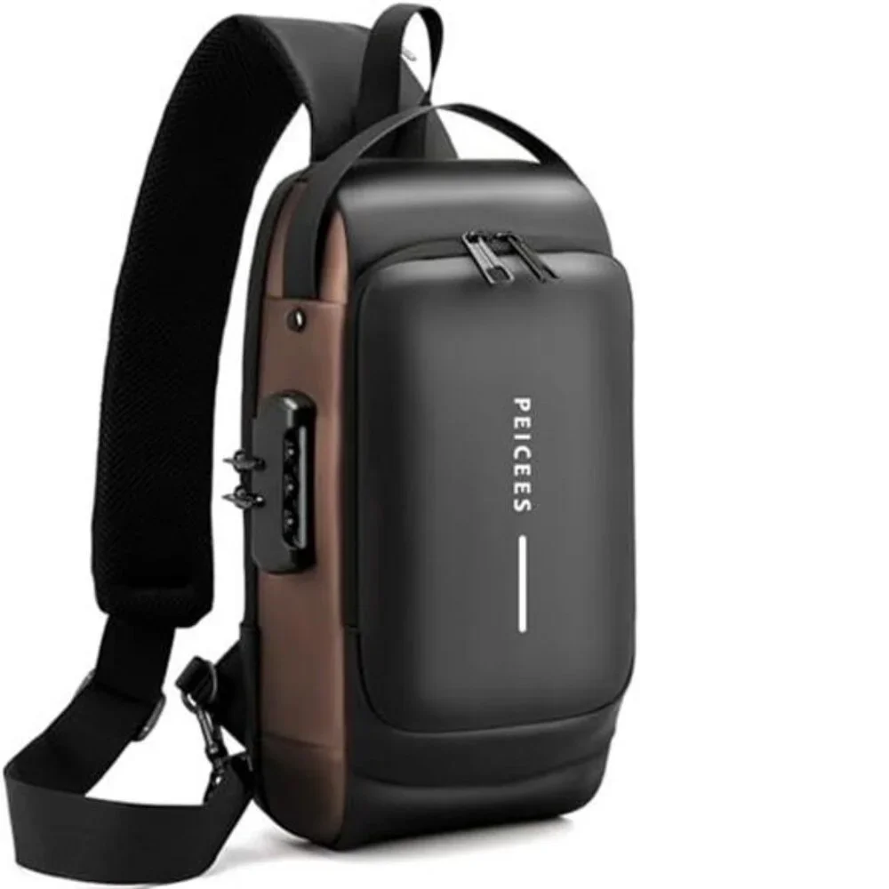 Mens Crossbody Bag Man Bags Mens Purse Anti-theft Leather Sling Bag